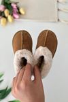 İçi Kürklü Süet Unisex Çocuk Botu - Taba