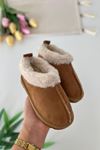 İçi Kürklü Süet Unisex Çocuk Botu - Taba