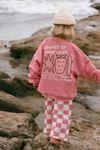Çilek Baskılı Sweatshirt ve Dama Desenli Pantolonlu Unisex Çocuk 2’li Takım - Pembe