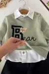 Bear Desenli Erkek Bebek 3 lü Takım - Yeşil